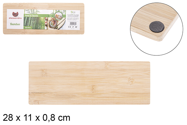 Tábua de bambu para aperitivos 28x11 cm