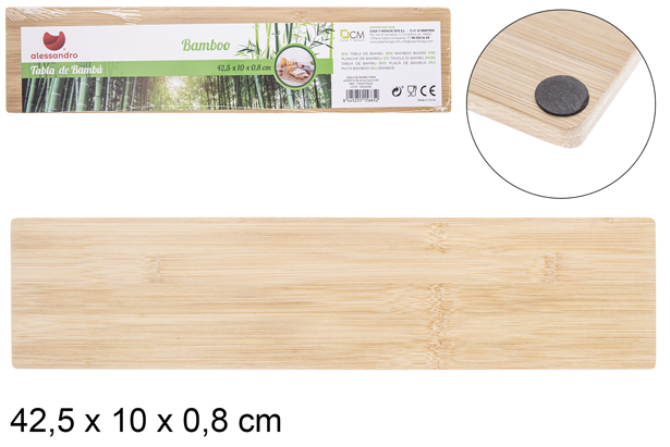 Tábua de bambu para aperitivos 42,5x10 cm