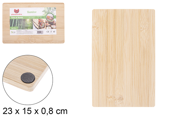 Tabla de bambú para aperitivos 23x15 cm