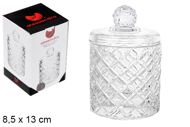 Diamante glass candy bowl 8,5x13 cm