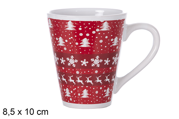 Taza cerámica Navidad surtido 10x8,5 cm