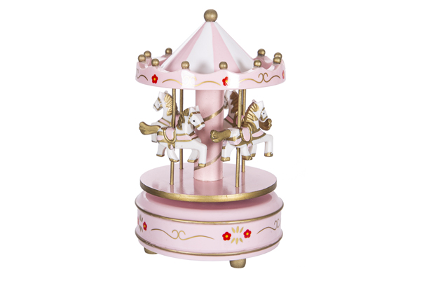 Carrousel musical rose 1x18 cm