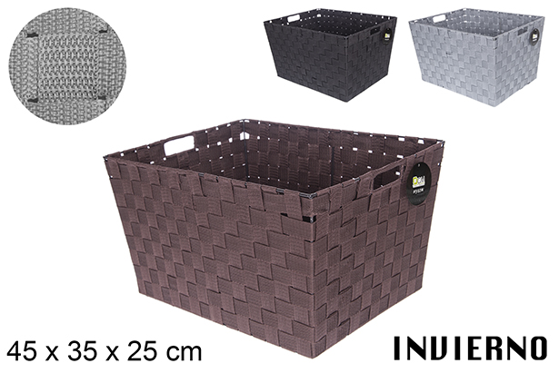Panier en nylon couleur Invierno 45x35x25 cm