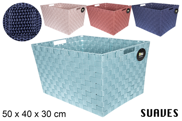 Cesto de nylon em diversas cores fúcsia 50x40 cm