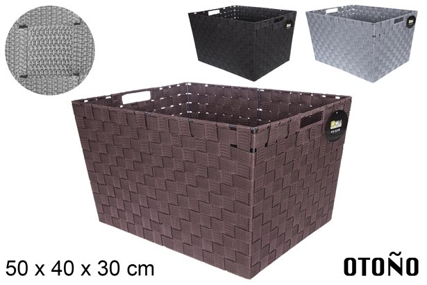 Cesto in nylon colori assortiti 50x40x30 cm