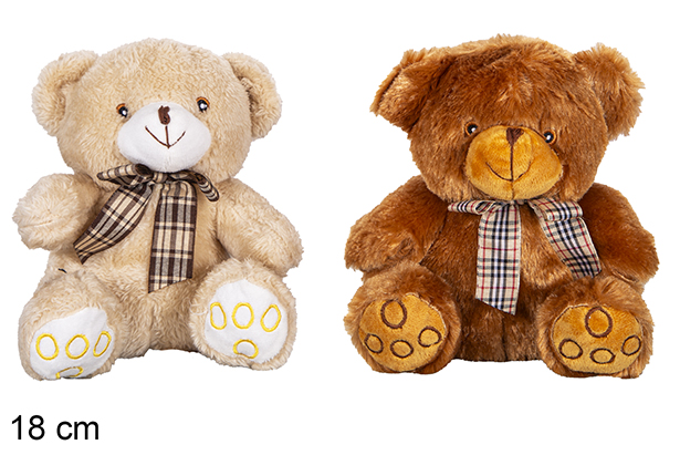 Bear plush with scarf 18 cm