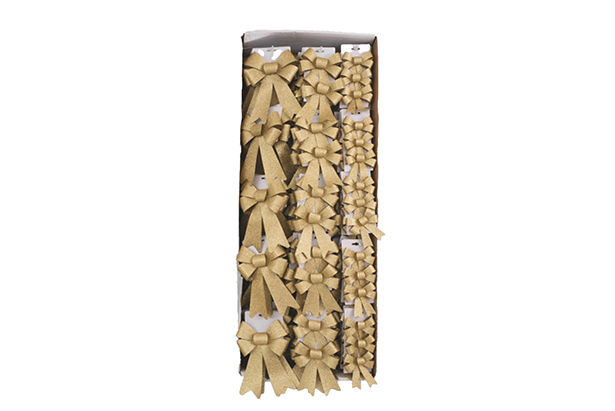 Espositore per fiocco natalizio glitter oro
