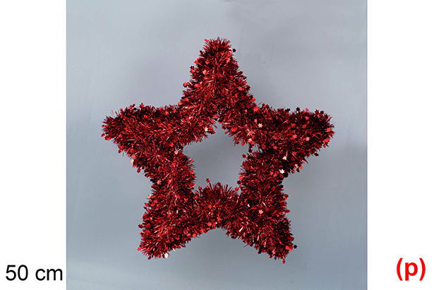 Estrella Navidad espumillón rojo 50 cm