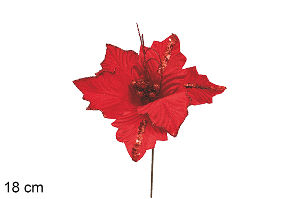 Flor Navidad rojo 18 cm