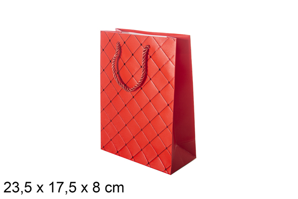 Saco de presente de Natal vermelho 23,5x17,5 cm