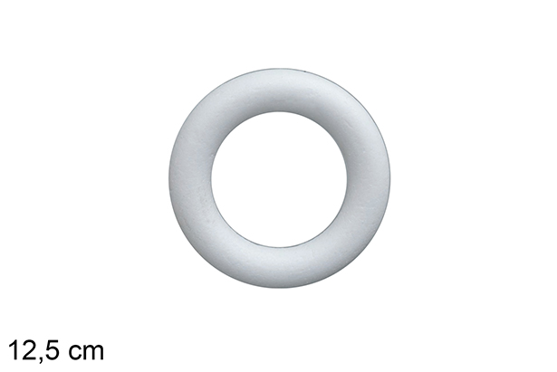 White polystyrene crown 12,5 cm