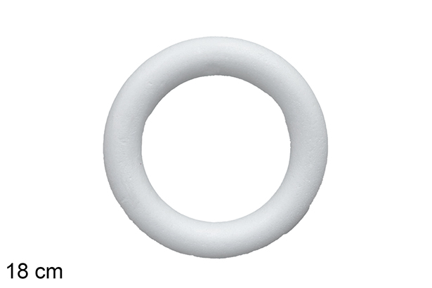 [117546] Corona in polistirolo bianco 18 cm