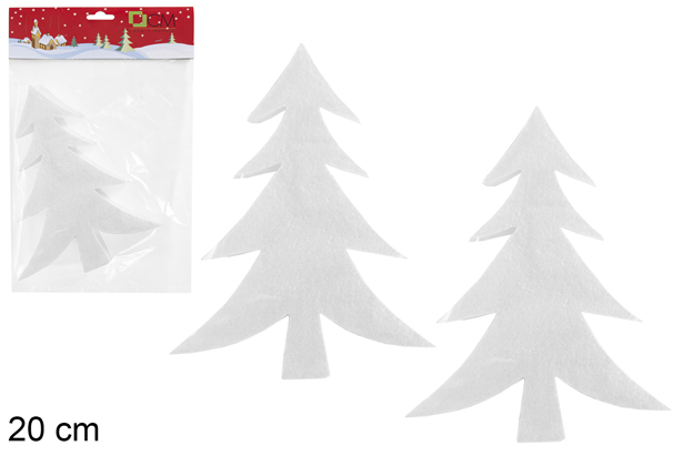 Pack 2 polystyrene trees in blister 20 cm
