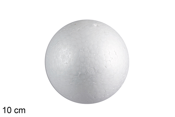 Bola de poliestireno decoración Navidad 10 cm