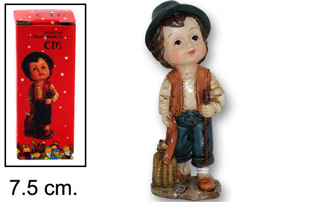 Pescador infantil con cesta