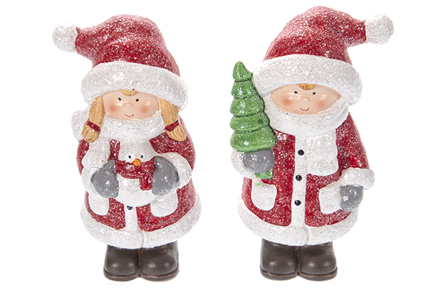 Christmas figure child with tree/snowman