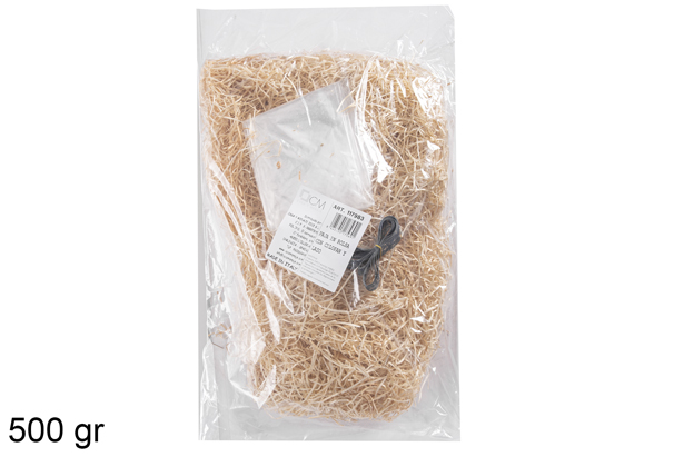 Paja en bolsa con celofán y lazo 500 gr. 
