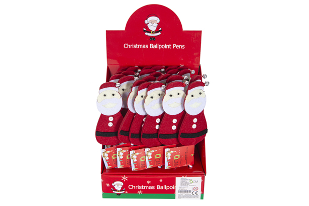 Caneta com Papai Noel sentiu Natal