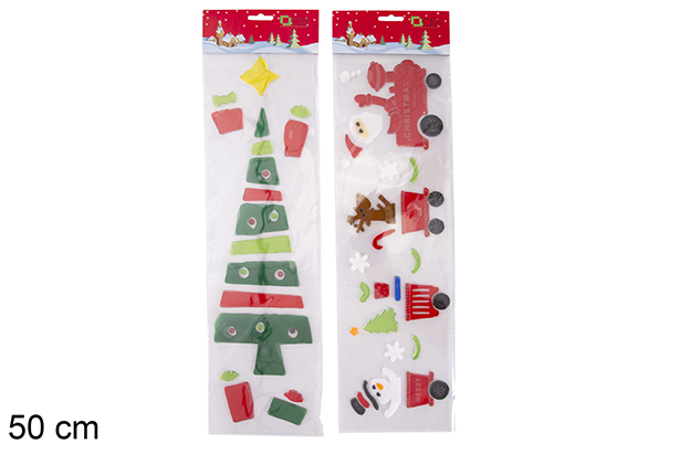 Christmas window gel sticker assorted 50 cm