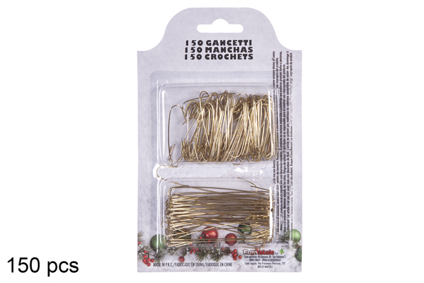 Pack crochets dorés tailles assorties