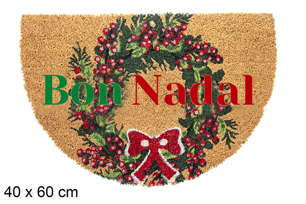 Felpudo semiluna Bon Nadal 40x60 cm