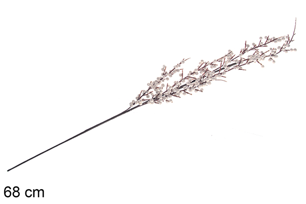 Rama frutos blancos 68 cm