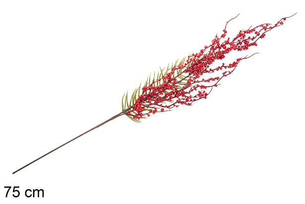 Red berry branch 75 cm