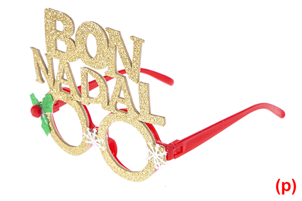 Christmas glasses Bon Nadal gold