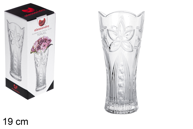 Vaso di vetro Teruel 19 cm