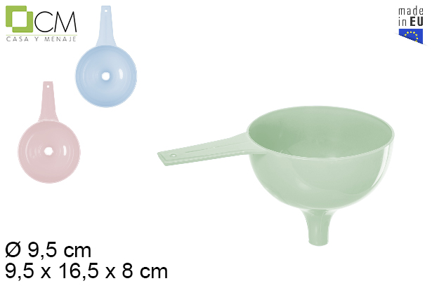 [118653] Imbuto in plastica con manico color pastello 10 cm
