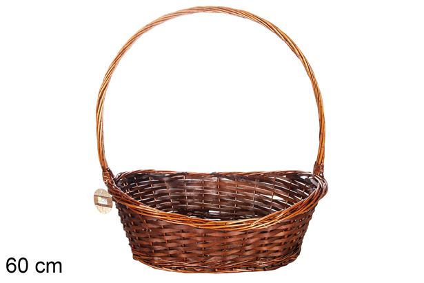 Cesta de vime mogno 60 cm