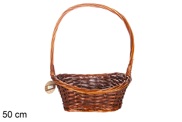 Cesta mimbre caoba 50 cm