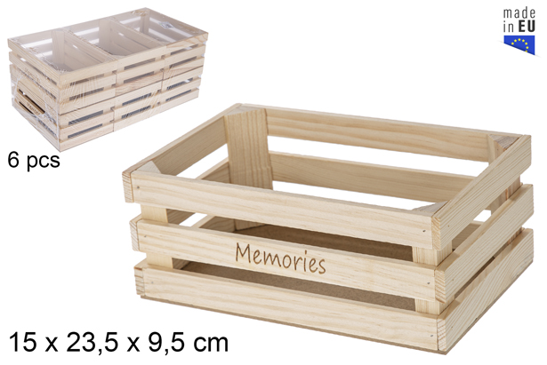 [118746] Caixa de madeira natural "Memories"
