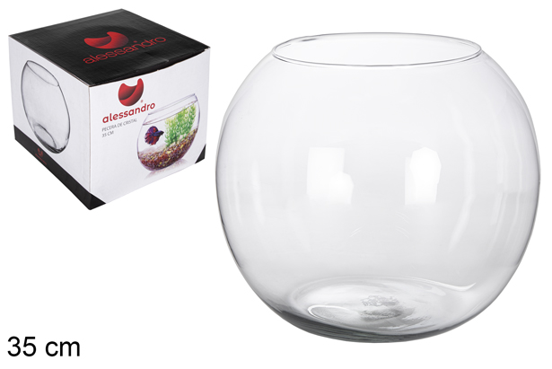 Glass ball flower vase 35 cm