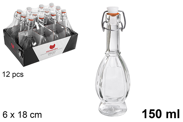 Botella orujo con tapón gaseosa 150 ml