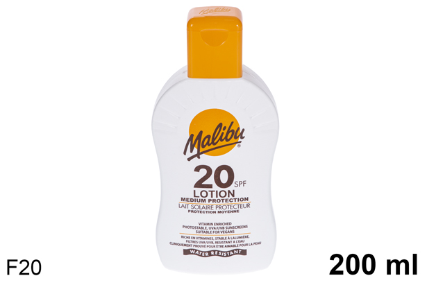 Malibu Sun loção protetora F.20 200 ml