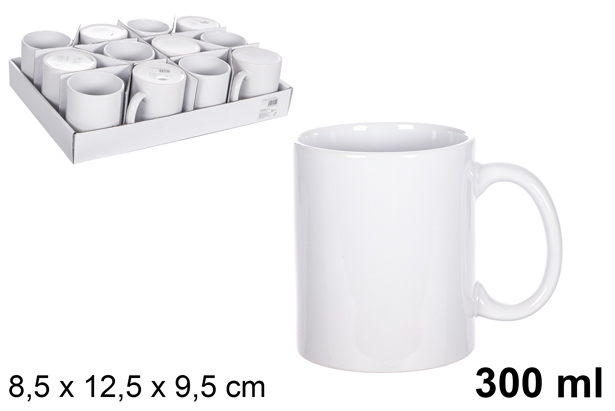 Taza mug cerámica blanca 300 ml