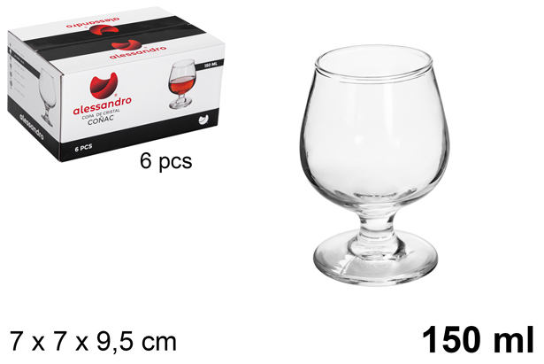 Verre à cognac en cristal 150 ml