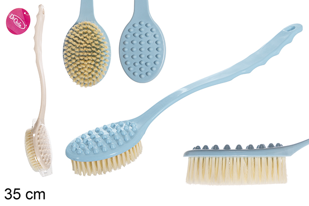 Brosse de douche couleurs assorties 35 cm