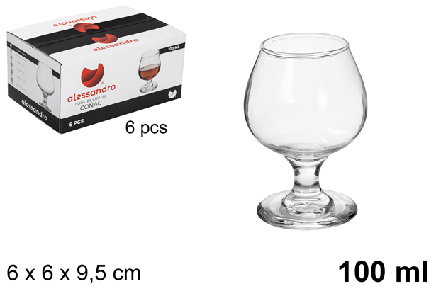 Copa cristal coñac 100 ml