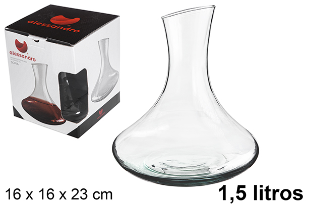 Sofia beveled glass decanter 1,5 l.