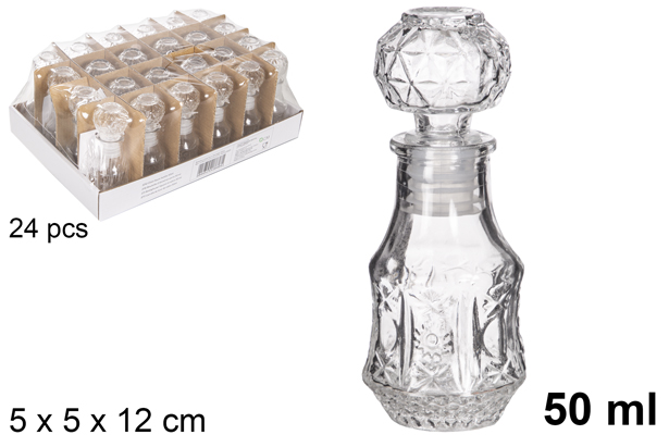 Botella cristal licor Mumbai 50 ml