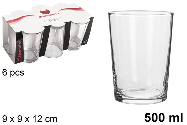 Vaso cristal sidra 500 ml