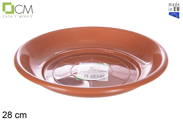 Plato maceta brillo 28 cm