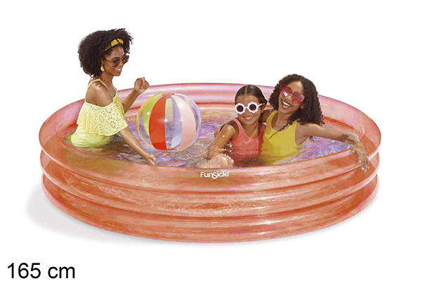 Pink inflatable children's pool 165 cm