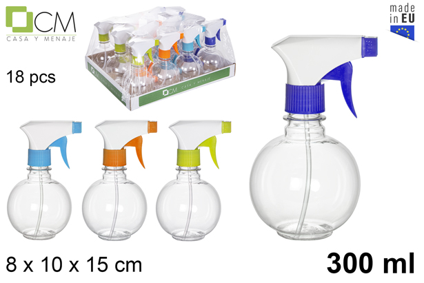 Pulverizador de bola de plástico transparente 300 ml