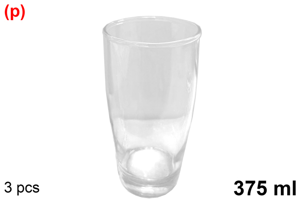 Pack 3 bicchieri in vetroWilly 375 ml