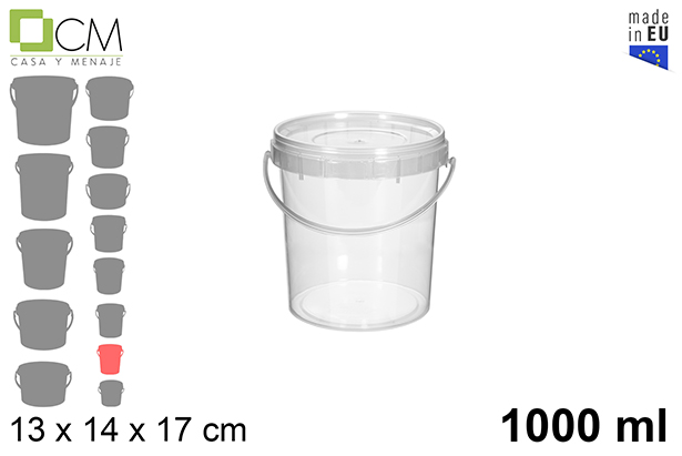 [119251] Contenitore multiuso in plastica 1 l.