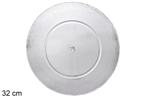 Bajo plato cristal Dublín 32 cm