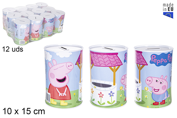 [119321] Metal piggy bank Peppa Pig 10x15 cm